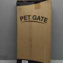 Malier Newest Baby Gate for Stairs with Large Walk Thru Door, 29-40" No Drill Pressure Mounted Dog Gate for Doorway, Auto Close Baby Gate, Easy Walk Through Gate Pet Gate for Child and Pets (Black)