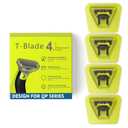 4-Pack Replacement Heads and 3 Guide Combs Guards Kit Compatible with One Blade QP2520 QP2630 QP2724 QP2734 QP2834