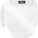 Upgrade Bidet Toilet Seat Elongated, Rear and Feminine Wash, Unlimited Warm Water, Heated Seat, Warm Air Drying, Soft Close Lid, Sense Seat (Elongated-Panel Control-02)