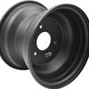 8" Rear Wheel Rim with 3 Holes Fits for Most ATV Go Kart Off-Road Dirt Pit Bike Quad Dirt Bikes Street Bikes (Rear-Black)