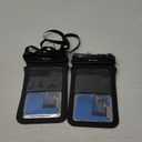 Niveaya Double Space Waterproof Phone Pouch (2-Pack) - IPX8 Phone Case Dry Bag for Beach, Kayak, Cruise Travel Essentials - Compatible with iPhone 17/16/15/14 Pro Max Galaxy S25/S24 Ultra (up to 8.3") (Black+ Black)