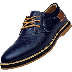 TSIODFO Men's Dress Shoes Black Brown Genuine Cow Leather Oxfords Business New Casual Shoes Size 12
