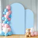 Baby Blue Spandex Fitted Arch Backdrop Cover - 7.2FT, 6FT Round Top Chiara Stand for Wedding, Birthday Party Decoration