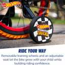 Dynacraft Hot Wheels Boys BMX Bikes Sizes 12" - 18" for Ages 3-9 Years in red, Black, with Handlebar rev Grip Play Feature