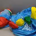 Kalolary 12FT Christmas Inflatable Arch Xmas Inflatable Outdoor Decorations Blue Snowman Blow Up Yard Decorations with Built-in LED Lights for Garden Lawn Outdoor Yard Winter Holiday Supplies