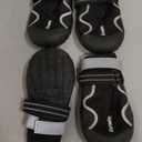 Furmate Dog Shoes for Large Small Medium Dogs,Dog Booties for Indoor Hardfloors Anti-Slip,Reflective Strip Waterproof Dog Boots & Paw Protectors for Outdoor Walking Hot Pavement,Winter Snow (Black-8)