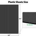 Corrugated Plastic Board 24x36 Inch, 4 Pack, 4MM Thick Black Poster Board, Blank Yard Signs for Double-Sided Display, Waterproof Coroplast Sheets for Outdoor & Indoor, DIY Use