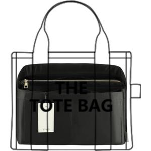 Purse Organizer Insert For Handbags, Purse Organizer With Zipper, Neverfull Organizer, Bag Organizer For Speedy Neverfull ONTHEGO Tote, Handbag and More (Silky Black, Slender Large)