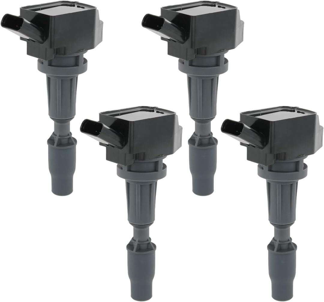 Set of 4 Ignition Coil Pack Compatible with Hyundai Sonata Santa Fe Tucson Kia Optima Sorento Sportage Stinger Genesis G70 L4 2.0L Replace# UF764, 27300-2GGA0, GN10730, C988, E1264, IC871