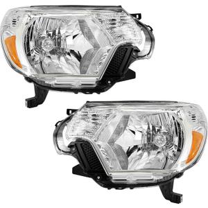 Headlight Assembly Pair for 2012 2013 2014 2015 Toyota Tacoma Car Front Headlamp Assembly Replacement (without Bulbs)