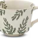 Ceramic Coffee Mug, 11 oz Small Novelty Unique Teacup with Handle, Stoneware Cup for Tea Mocha Latte Cappuccino (Leaf)