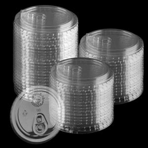 300 PCS 20 oz Crystal Clear Strawless Sipper Lid, 98mm PET Plastic Strawless Lid with Snap for 12-24 oz Cups, Clear Disposable PET Lids for Lemonade, Ice Latte, Party Drinks