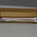 White Curtain Rods for Windows 28 to 48 Inch, Heavy Duty Curtain Rod Set with Brackets, Decorative Adjustable Curtain Rods for Bedroom, Living Room, 5/8" Metal Drapery Rod