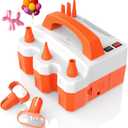 ETENWOLF Electric Balloon Pump for All Balloons 110V 600W Balloon Blower for Party Metalic Latex 260q Foil Balloons, Balloon Inflator for Birthday Decorations (Orange)