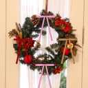 Pink Velvet Christmas Ornaments,24 Pcs Red Velvet Rustic Bows for Christmas Tree,Suitable for Wreaths Fireplaces Door Decorations Gift Wrapping and Holiday Party Decorations5 * 7inch