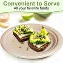 Paper Plates 10 Inch Bulk, 50 Pack Compostable, Eco Friendly Heavy Duty, Made of Natural Sugarcane Fibers, Brown Paper Plates Large Sturdy