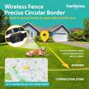 Furthrive GPS Dog Collar, Wireless Dog Fence 100–3280 ft Circular Boundary, Waterproof GPS Dog Collar System Outdoor with Beep, Vibration & Adjustable Training