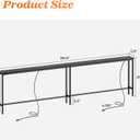 SUPERJARE Sofa Table with 2 Power Outlets and USB-C Ports, 5.9 Inch Narrow Console Table with Storage, Extra-Long, for Entryway Hallway Couch Behind Sofa, Small Spaces (Black, 5.9"D x 86.6"W x 29.7"H)