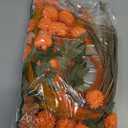 Faux Fall Flowers Artificial Mums 10 Stems +10 Branches Pampas Grass,Long Stems Silk Flowers Autumn Home Decor,Fake Floral Pompon For Table Vase Filler,Halloween Centerpieces,Wedding Arrangements (Dust Orange/Orange Red(Mix))