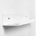 Infinite Design 36" Metal Floating Wall Shelf | Modern White Powder-Coated Steel Ledge, Made in USA | Wall-Mounted Shelf for Living Room, Kitchen, Bathroom, Bedroom or Office