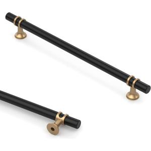 Asidrama 10 Pack 12.6 Inch(320mm) Brushed Satin Nickel and Champagne Bronze Kitchen Cabinet Handles, Cabinet Pulls Kitchen Cabinet Hardware Cupboard Handles Drawer Pulls