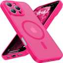 Faiono Magnetic for iPhone 16 Pro Case [Full Camera Protection][Military-Grade Protection][Compatible with MagSafe] Shockproof Protective Slim Phone Case for iPhone 16 Pro, Hot Pink