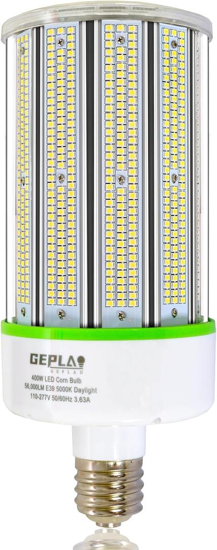 400W LED Corn Cob Light Bulb, E39 Mogul Base Bulbs, 5000K Daylight 56,000LM(Eqv.1,200w Mh/Hps/Hid), for Street, Shop,Warehouse,Park lot Lighting(Non-Dimmable)