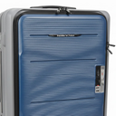 Travel Sentry 
Luggage Foldable Suitcases 3-speed Adjustable Trolley Carry On Luggage Front Open Suitcase With Universal Wheel Boarding Luggage,Blue&Grey
