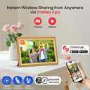 Frameo 10.1" WiFi Digital Picture Frame with 32GB Memory, 1280 x 800 IPS HD Touch Screen Electronic Photo Frame, Auto-Rotate, Slideshow, Wall Mountable, Share Photos/Video Remotely Anywhere