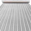 KXKZREN EVA Foam Boat Decking with 3M Adhesive Backing - Strong Self-Adhesive Faux Teak Flooring Sheet 94.5" x 47.2"/35.4"/11.8" Anti-Slip Marine Mats for Motorboat Jon Boats Yacht Kayak, 94.5"L x 23.6"W, area 15.5sq.ft