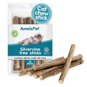 Catnip Sticks for Cats, Cat Dental Chew Sticks - Natural Matatabi Cats Dental Care, Silvervine Cat Teeth Cleaning (12 pcs), Best Before: July 2025