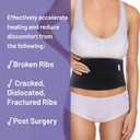 Everyday Medical Broken Rib Brace for Men & Women - Bamboo Charcoal Rib Protector, Post-Surgery Chest Compression Wrap for Cracked, Fractured, Dislocated, Broken or Bruised Ribs - Large