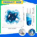 Square Baby Beach Pool, 6.5 X 6.5Ft Portable Cartoon Ocean Theme Toddler Beach Puddle, Waterproof Sandproof 2 in 1 Cute Toddler Paddling Pool Beach Blanket with Carrying Bag for Boys Girls