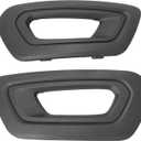 HECASA Fog Light Bezels Compatible with 2020 Ford Transit Bumper Driving Fog Lamps Covers Left & Right Side Black Plastic (PP) Material