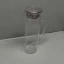 1.5 L Glass Pitcher with Lid and Spout, Cold or Hot Water Drinking Jug for Homemade Iced Tea and Juice