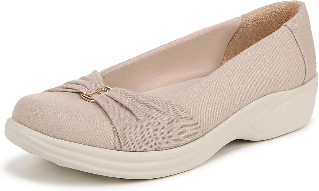 LifeStride Women's Paige Machine Washable Slip on Loafer (9, Barley Beige)