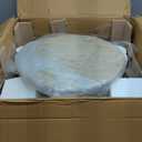 JONATHAN Y MTB1103C Javier 17.75" Contemporary Natural Marble Handmade X-Shaped End Table, Side Table for Living Room, Bedroom, Bathroom, Travertine