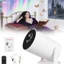 Projector for Books, With Wifi & Bluetooth, 4k HD, Auto Keystone, Low-Latency Mode and 180 Rotation Adapt to Reading or Gaming (1 Pcs)