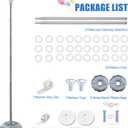 Balloon Column Stand Kit Set of 2, 7ft Height Adjustable Balloon Arch Kit, Metal Telescopic Pillar Balloon Stand, Birthday Party, Graduation, Wedding Christmas Decorations