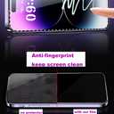 2PCS Glitter Screen Protector Suit for iPhone Air 6.5 inch,Diamond Bling Shiny Sparkling Tempered Glass
