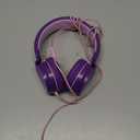 Kids Headphones, Wired Headphones for Kids On Ear with Microphone, 93dB Volume Limiter Headphone for Girls Boys, Foldable Lightweight Headphone for School Learning & Entertainment, Pink Purple