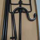 LOPANNY Garden Flag Stand - Upgraded Garden Flag Pole with Shepherd Hooks for 12 x 18 Flag, 45IN Yard Flag Holder Stand for Small Flags(Without Solar Lights & Flag)