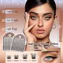 TOOCHUNAG Lash Extension Kit Wispy Lash Clusters Kit Thin Band Cluster Eyelash Extensions Kit Natural Individual Eyelashes Kit DIY Cluster Lashes with Lash Bond and Seal and Tweezers (10-16mm-D)