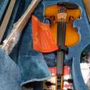 Violin Acoustic Fiddle Kit Professional Solid Wood Violin Unique Maple Wood Pattern Premium Ebony Fitting Starter Kit for Beginner Adults, Full Size By Vangoa