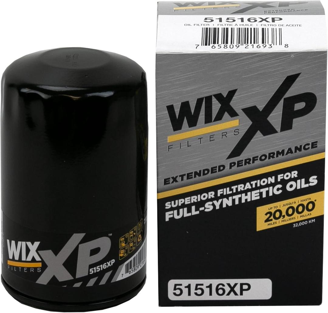 WIX 51516XP WIX XP Oil Filter Replacement, Built for Synthetic Oil - Compatible With Ford/Lincoln/Mercury (81-09), Chrysler/Jeep/Mitsubishi (02-09), Various Mazda (94-15)