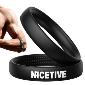 Silicone Elbow Support Band  Elastic Slip-On Elbow Brace for Tennis Elbow, Tendonitis & Sports Injury Relief  Non-Adjustable, Comfortable Compression Strap (2 Pack)