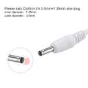 uxcell USB Type-A Male to 3.5 x 1.35mm DC 5V 1A Plug Barrel Connector Charge Cable for USB Fans Desk Lamps Mini Charging Speakers Electronic Devices, White
