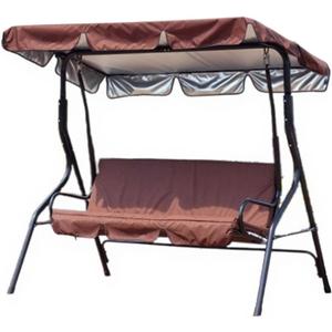 Patio Swing Canopy Replacement Top - 3 Seat Cover for Porch, Garden (Coffee/64 * 44 * 5.9)