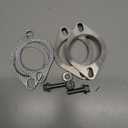 2.5 Inch 2 Bolt Stainless Steel Exhaust Flanges & Gaskets Connection Kit with bolts and nuts (2.5"/63mm)