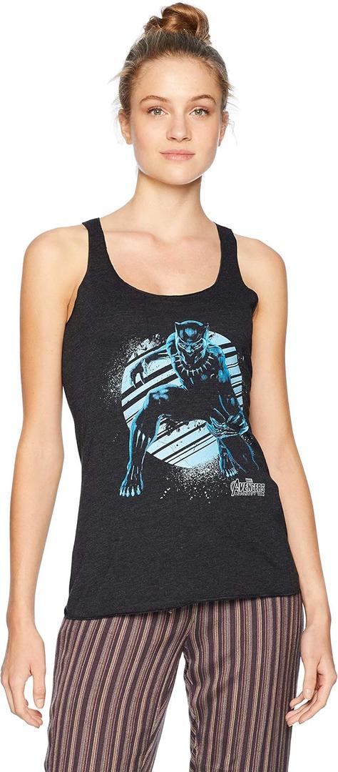 Marvel Women's Avengers Infinity Wars Tanks (Black//Splatter Panther) S